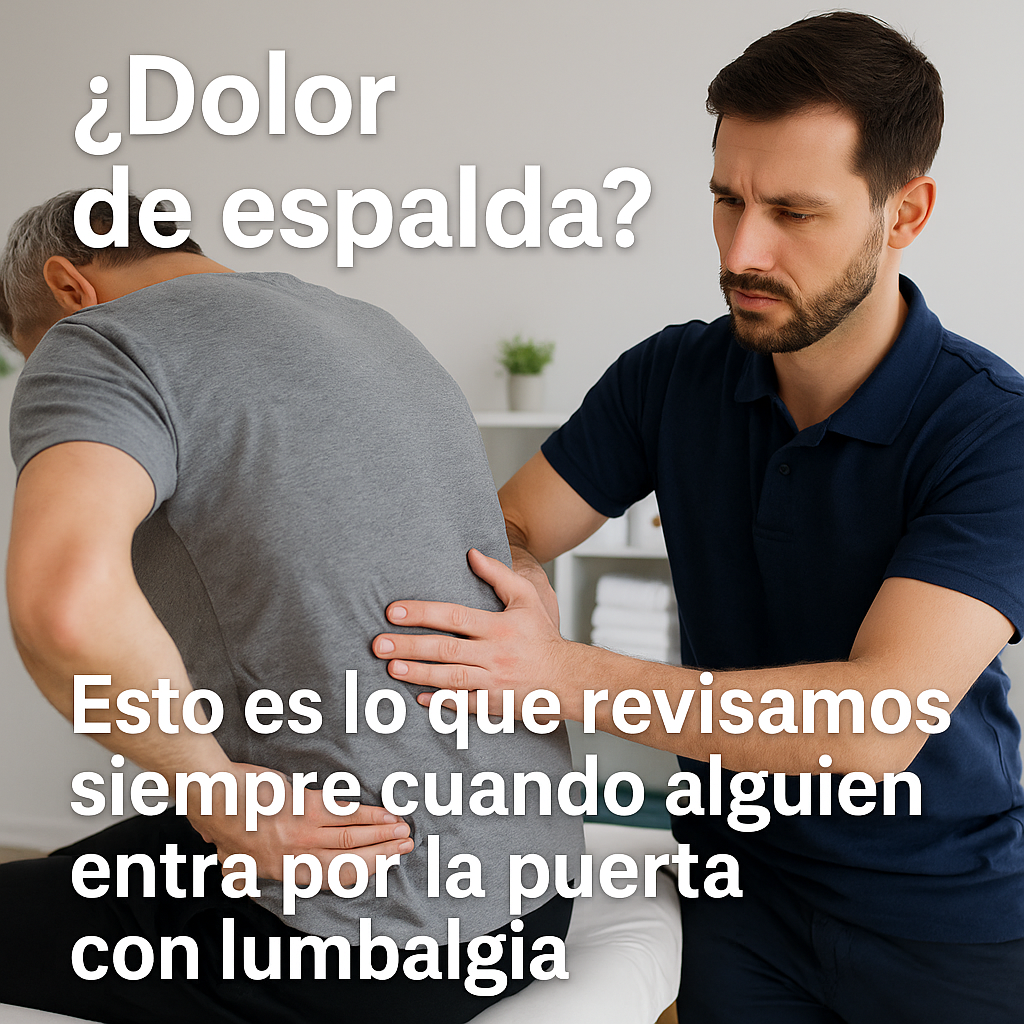 Fisioterapeuta evaluando a un paciente con dolor lumbar en clínica de A Coruña – ADH Clínica