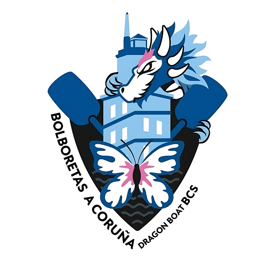 Logo Bolboretas Coruña - equipo de Dragon Boat de supervivientes de cáncer